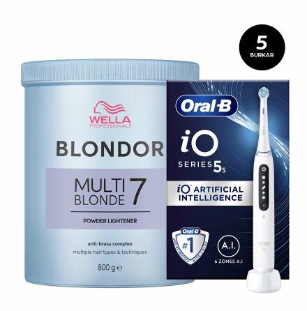 Wella Blondor 5st x 800g + Oral-B iO 5s Eltandborste Vit