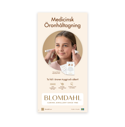 Blomdahl Fabric Banner, Medical Ear Piercing, SE