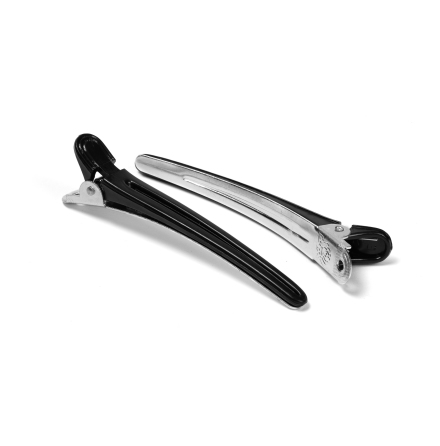 Hair clip alu/plastic, black 