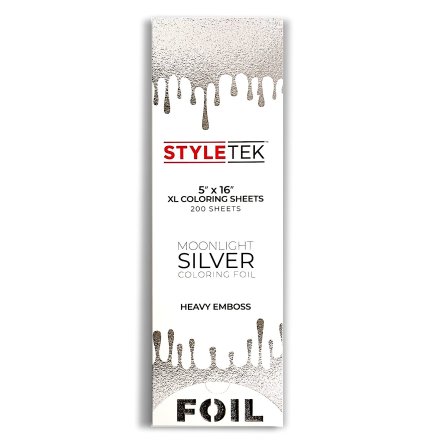 Styletek XL Balayage Embossed Flat Sheet - Moonlight Silver 40cm